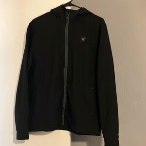 Vortex Black Hoodie with Blue Accents